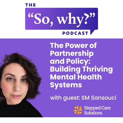 Podcast episode card, with the show and episode title and a headshot of guest Michael Cooper on the right side of the frame